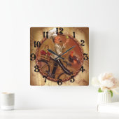 キッチン スクエア壁時計 (ホーム)