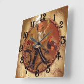 キッチン スクエア壁時計 (傾斜)