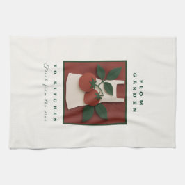 キッチン テーブルクロス 野菜の庭の新鮮な緑茶 キッチンタオル