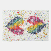 キッチン・ハート キッチン・ワード＆タームズ ハート キッチンタオル (横)