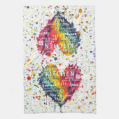 キッチン・ハート キッチン・ワード＆ターム ハート キッチンタオル (縦)