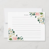 キッチン ブライダルシャワー レシピ カード (裏面)