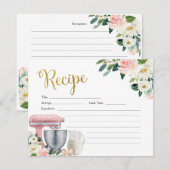 キッチン ブライダルシャワー レシピ カード (正面/裏面)