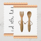 キッチン ブライダルシャワー 招待状 (正面/裏面)