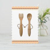 キッチン ブライダルシャワー 招待状 (スタンド正面)