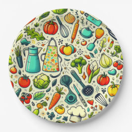 キッチン。 ペーパープレート