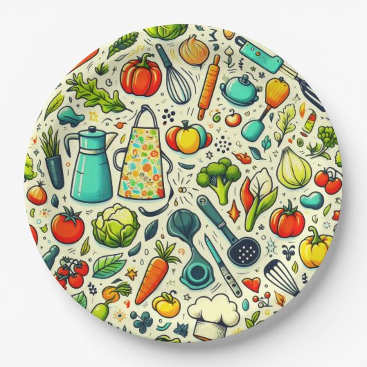 キッチン。 ペーパープレート (正面)