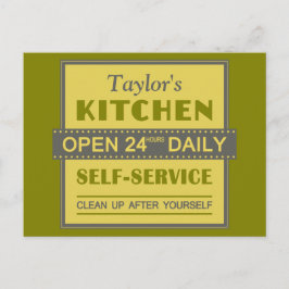 キッチン – 名前をカスタムする – はがき