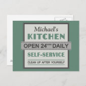 キッチン – 名前をカスタムする – はがき (正面/裏面)