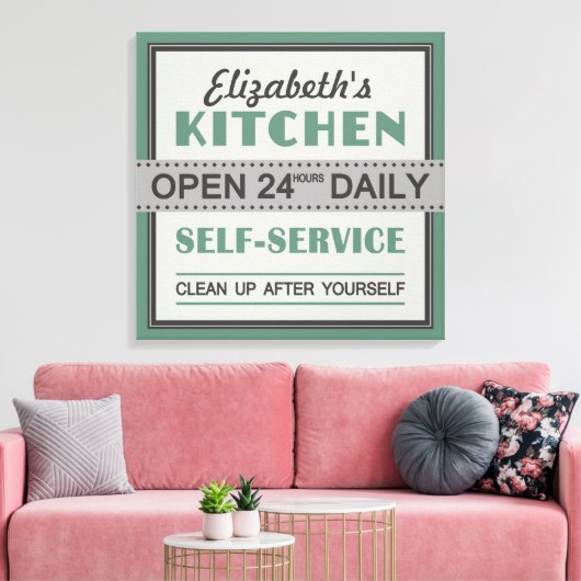 キッチン – 名前をカスタムする – キャンバス印刷 キャンバスプリント (インサイチュ (リビング))