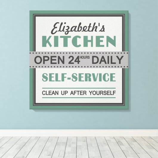 キッチン – 名前をカスタムする – キャンバス印刷 キャンバスプリント (インサイチュ (ウッドフロア))