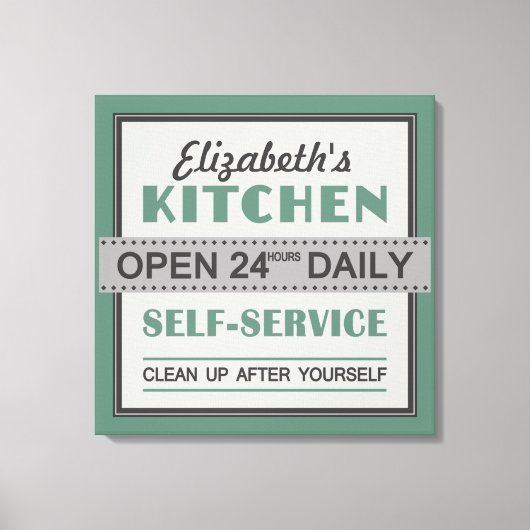 キッチン – 名前をカスタムする – キャンバス印刷 キャンバスプリント (正面)