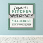 キッチン – 名前をカスタムする – キャンバス印刷 キャンバスプリント (インサイチュ (ウッドフロア))