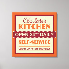 キッチン – 名前をカスタムする – キャンバス印刷 キャンバスプリント