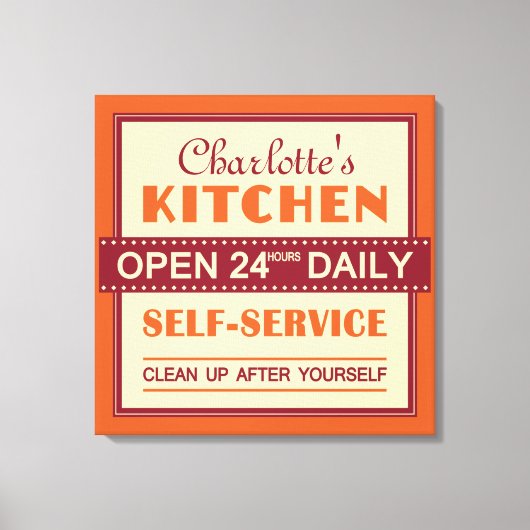 キッチン – 名前をカスタムする – キャンバス印刷 キャンバスプリント (正面)