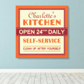 キッチン – 名前をカスタムする – キャンバス印刷 キャンバスプリント (インサイチュ (ウッドフロア))