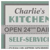 キッチン – 名前をカスタムする – ファブリック (クローズアップ)