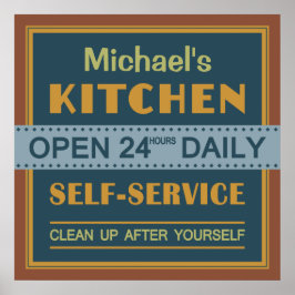 キッチン – 名前をカスタムする – ポスター
