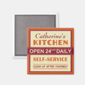 キッチン – 名前をカスタムする – マグネット (正面/裏面)