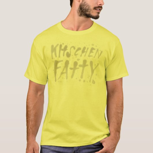 キッチン 脂肪 ギザギザ ロゴ Tシャツ イエロー (正面)