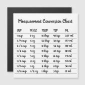 キッチン 調理 製菓 換算 計測 マグネット (正面/裏面)