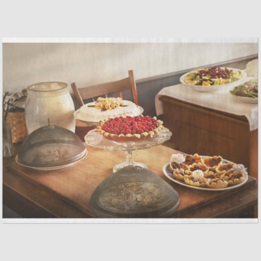 キッチン-食べ物-デザートコース 薄葉紙 (正面)