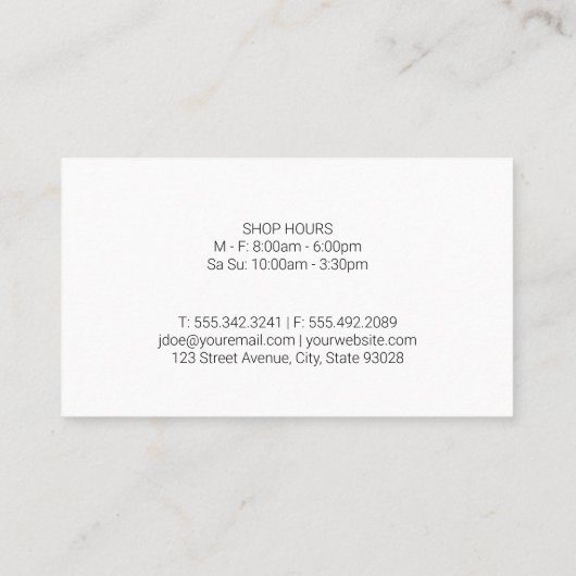 キッチン | Chef |木材 |器具 名刺 (裏面)