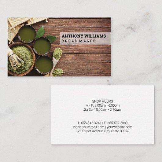 キッチン | Chef |木材 |器具 名刺 (正面/裏面)