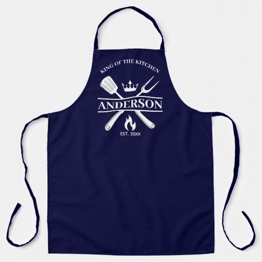 キッチンBBQパーソナライズされたの王 エプロン (正面)