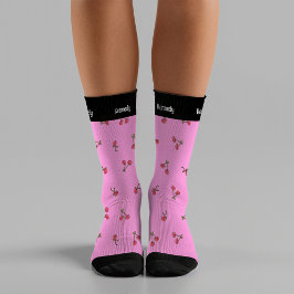 キッチーさくらんぼかわいいおもしろい夏モダン名 ソックス