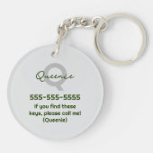 キッチーモダングラニーガーデンクロチェットキャベツ名 キーホルダー (裏面)