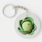キッチーモダングラニーガーデンクロチェットキャベツ名 キーホルダー (正面)