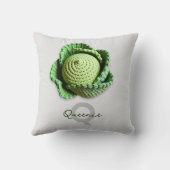 キッチーモダングラニーガーデンクロチェットキャベツ名 クッション (裏面)