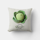 キッチーモダングラニーガーデンクロチェットキャベツ名 クッション (正面)