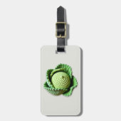 キッチーモダングラニーガーデンクロチェットキャベツ名 ラゲッジタグ (正面縦)