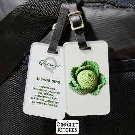 キッチーモダングラニーガーデンクロチェットキャベツ名 ラゲッジタグ