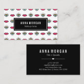 キッチー・アイズ&リップス・メイクアップ・アーティスト 名刺 (正面/裏面)