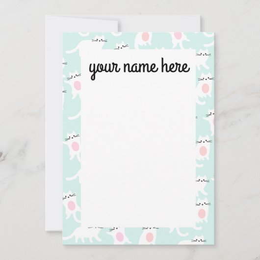 キッテパーソナライズされたンズノート サンキューカード (正面)