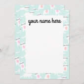 キッテパーソナライズされたンズノート サンキューカード (正面/裏面)