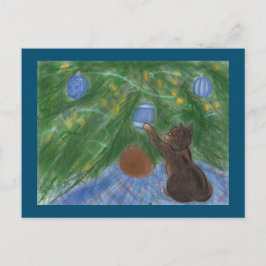 キッテンとホリデーツリー シーズンポストカード