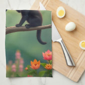 キッテンオークツリーガーデンレイヴンクロウズキッチン キッチンタオル (四つ折り)