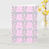 キッテンカエル誕生日カード カード (黄色い花)