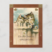 キッテンキャットデイジーデイジーフェンス ポストカード (正面)