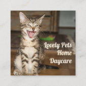 キッテンキャットペットシッター広場ビジネスカード スクエア名刺 (正面)