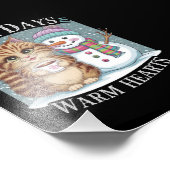 キッテンキャット&雪だるまフレンズ共有コーヒー冬 フォトプリント            (角)