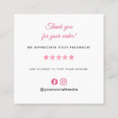 キッテンシェフの焼き菓子屋さん ありがとう スクエア名刺 (裏面)