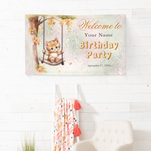 キッテンスイング誕生日へようこそ 横断幕 (インサイチュ)