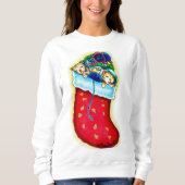 キッテンストッキング長袖シャツ スウェットシャツ (正面)