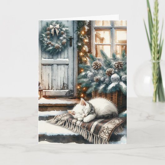 キッテンスリープフェスティバルフロントポーチクリスマス カード (正面)