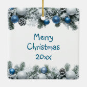 キッテンスリープフェスティバルフロントポーチクリスマス セラミックオーナメント (裏面)